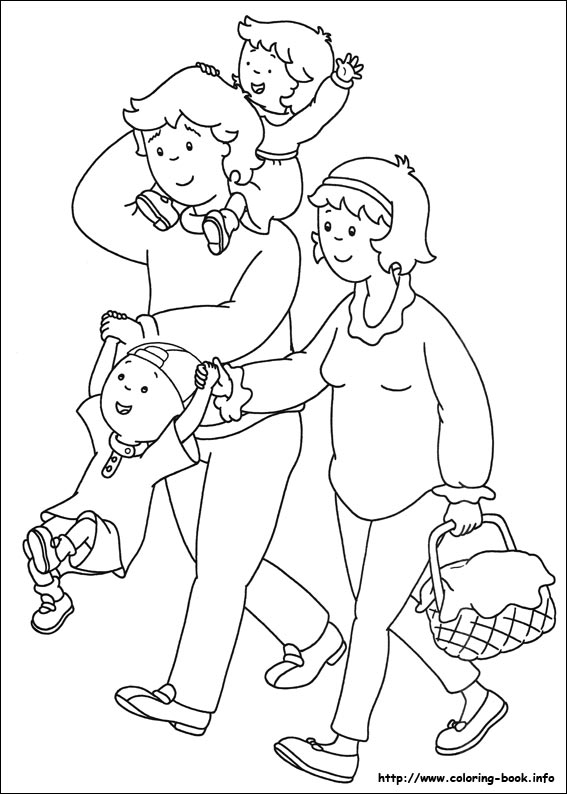 Plansa de colorat cu Caillou 62 59